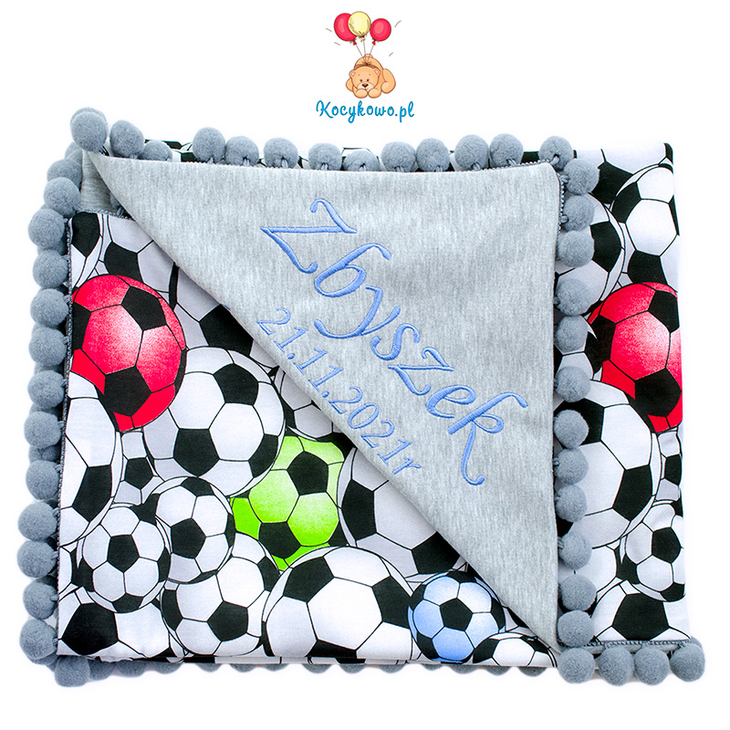 Cotton blanket with dedication Sophie 072 football