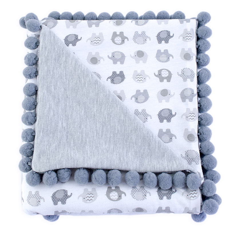 Cotton blanket Sophie 072 elephants 80x90
