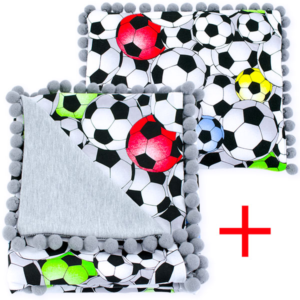 Cotton set (blanket+pillow) 080 Sophie football
