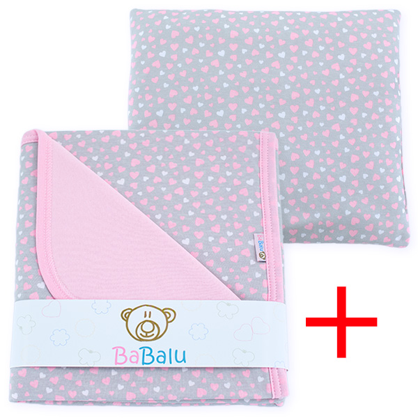 Cotton set (blanket+pillow) 081 Sophie hearts 100x140+28x34