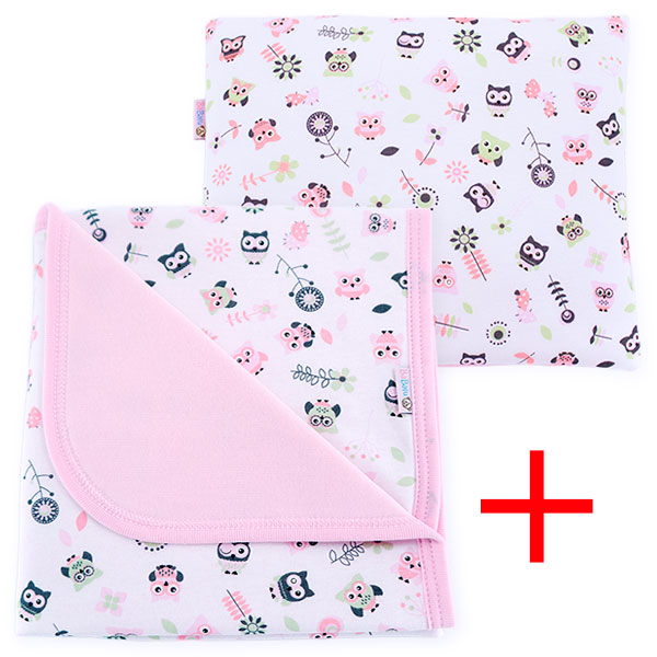 Cotton set (blanket+pillow) 081 Sophie owls 100x140+28x34