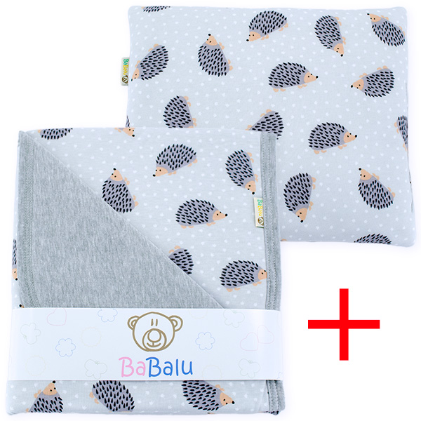 Cotton set (blanket+pillow) 081 Sophie hedgehog 100x140+28x34