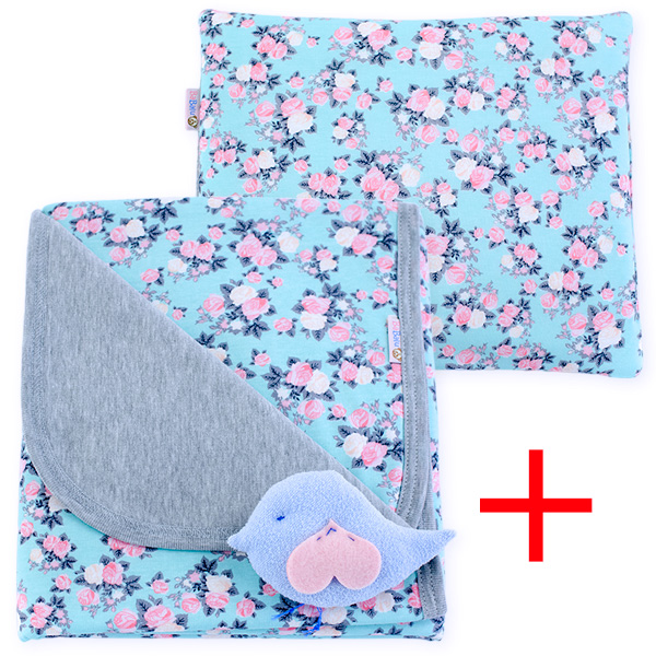 Cotton set (blanket+pillow) 081 Sophie roses 100x140+28x34