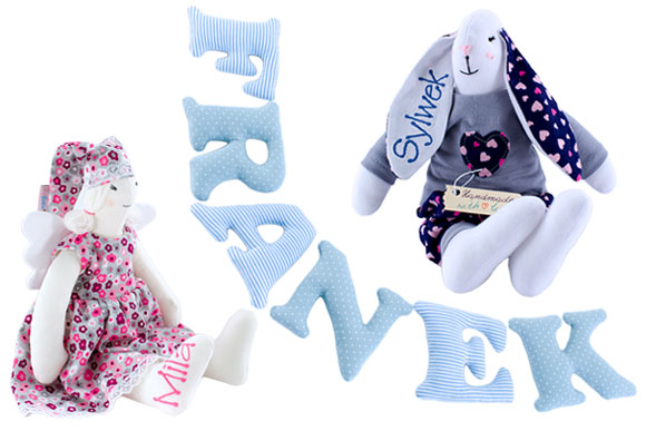 handmade cuties, cuddly toys, letters