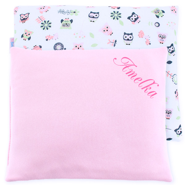 Cotton pillow with dedication 076 Sophie owls 28x34